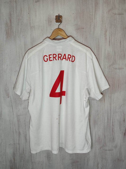 England team 2009 2010 home 2XL shirt jersey football soccer kit tee Gerrard XXL