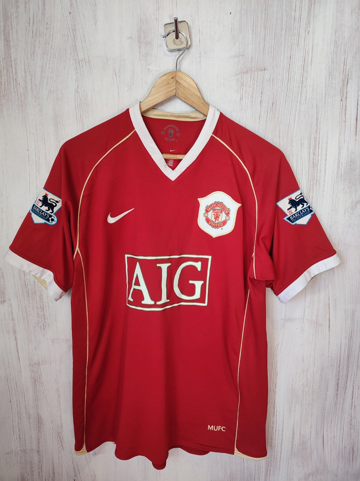 Manchester United 2006 2007 home Size M shirt jersey football soccer kit maillot