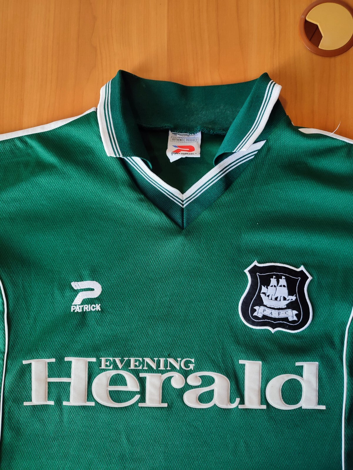 Plymouth Argyle 2001 2002 home Sz 46/48" soccer shirt jersey football Patrick
