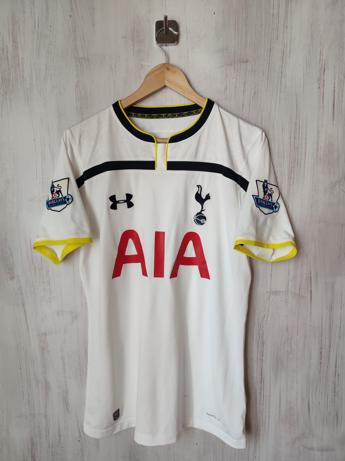 Tottenham Hotspur 2014 2015 home Size L Under Armour Spurs shirt jersey maillot