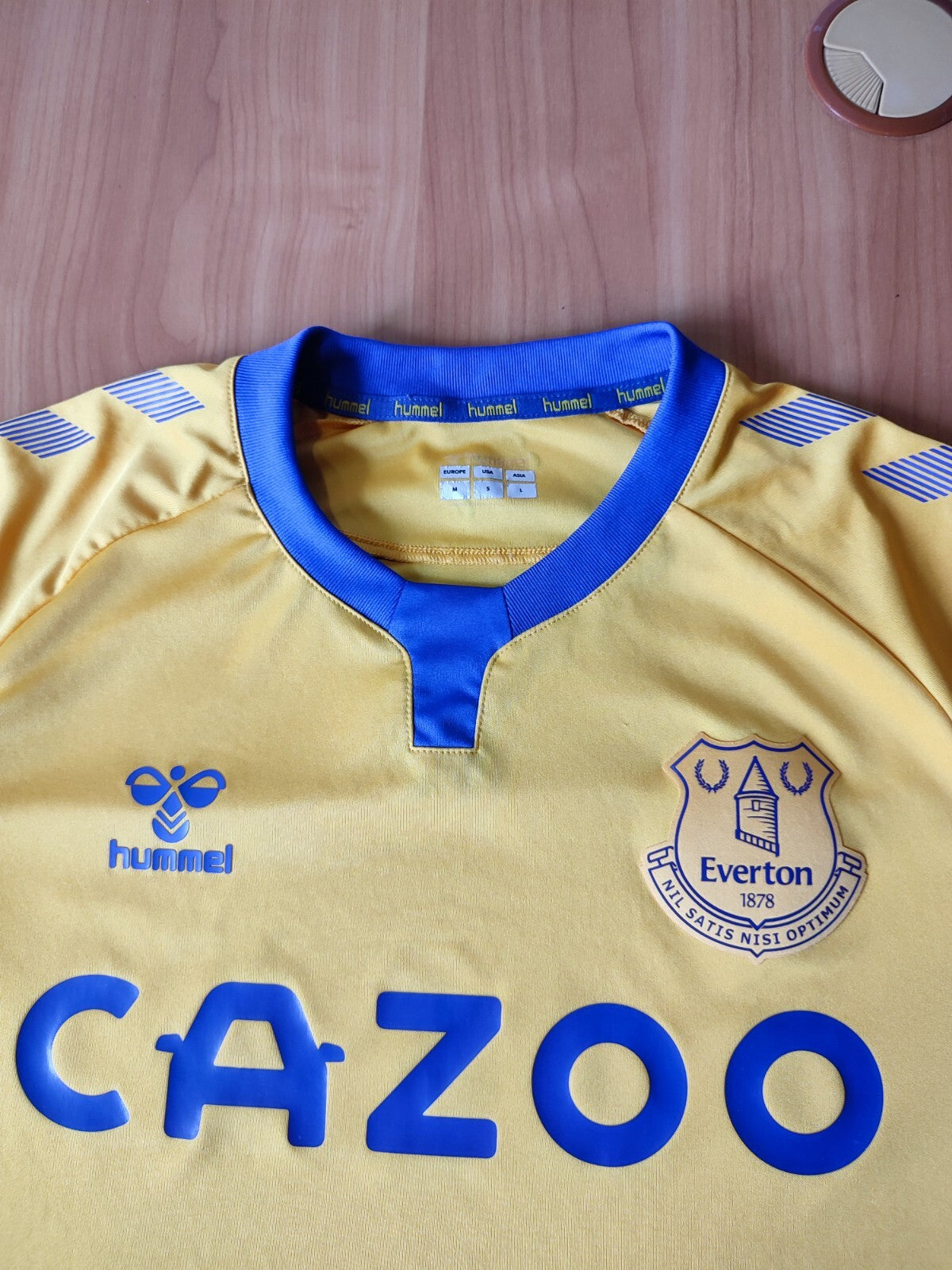 FC Everton 2020 2021 away Size S/M Hummel shirt jersey soccer football kit L/S
