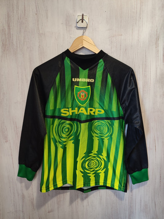 Kids 12-13y Manchester United 1997 1998 goalkeeper Size 158 jersey shirt kit GK