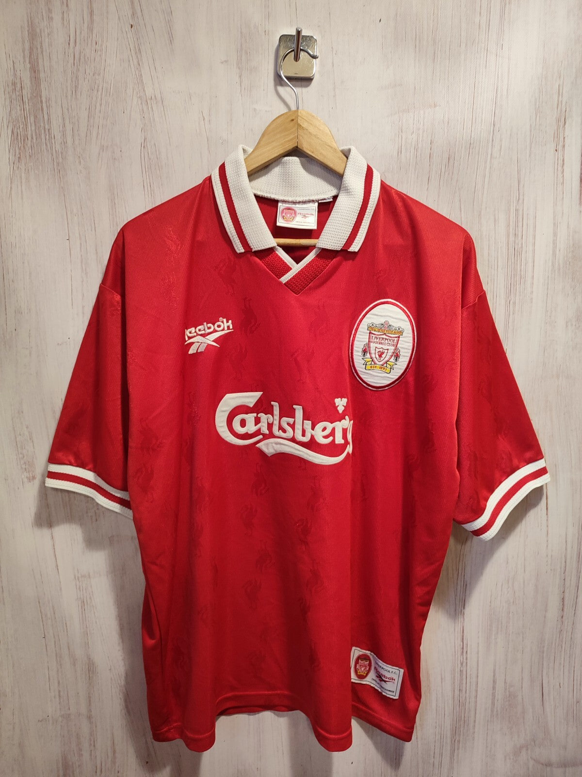 FC Liverpool 1996 1997 1998 home Size XL  shirt soccer football jersey McManaman