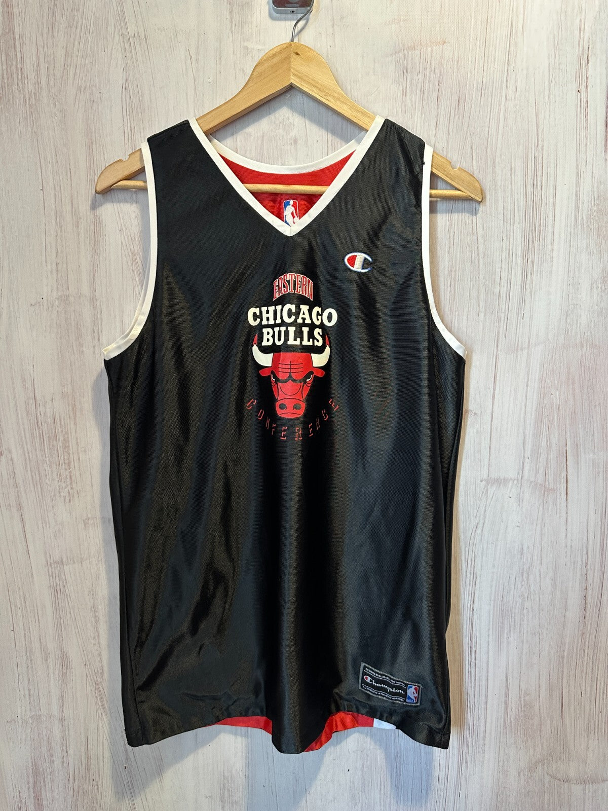 REVERSIBLE Chicago Bulls Size S Champion basketball shirt jersey kit Eastern tee
