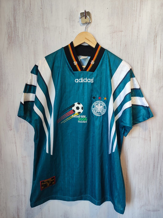 Germany 1996 1997 1998 away Sz L Adidas Deutschland shirt jersey soccer kit tee