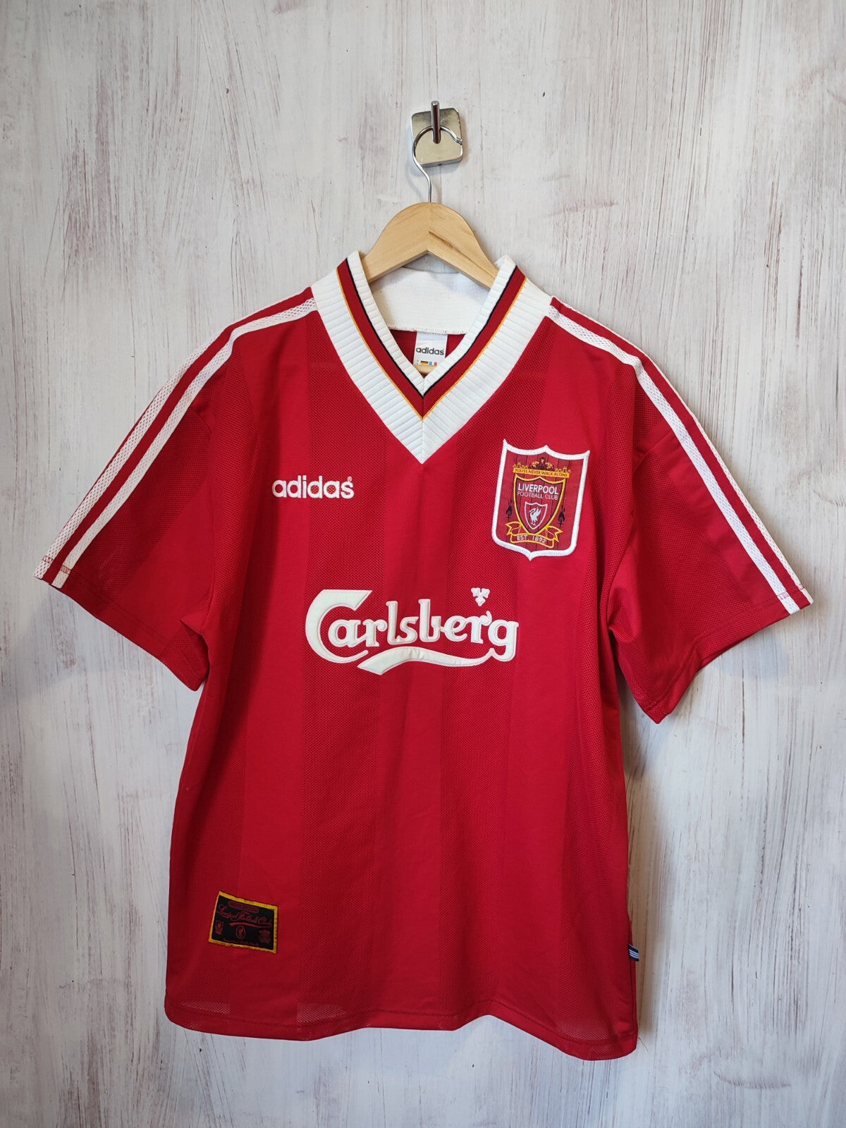 FC Liverpool 1995 1996 home Sz L shirt soccer jersey football kit vintage Fowler