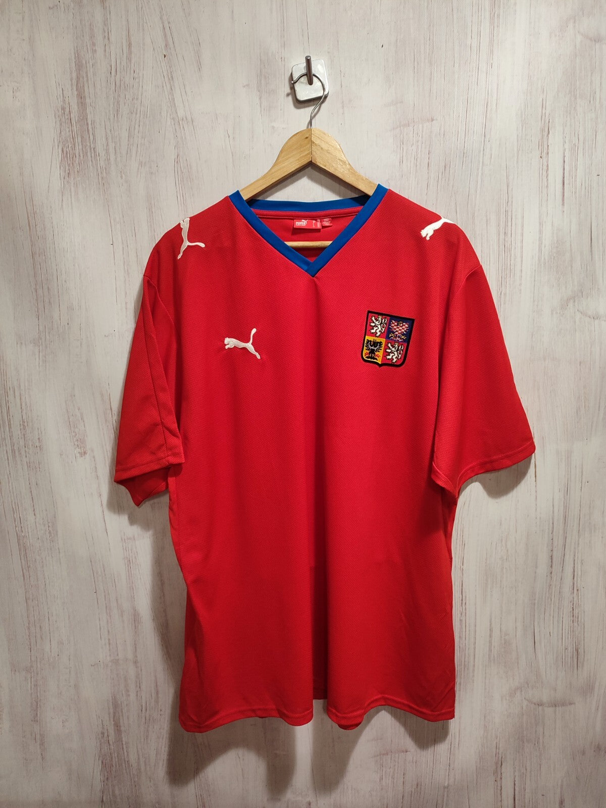 Czech Republic 2008 2009 home Size 2XL Puma shirt jersey football soccer kit XXL