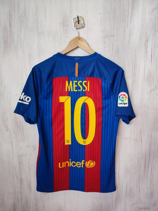 FC Barcelona 2016 2017 home Sz S Nike shirt jersey soccer football kit tee Messi