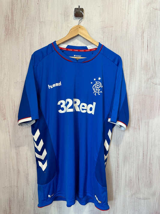 Glasgow Rangers 2018 2019 home Size 2XL Hummel football shirt jersey soccer kit