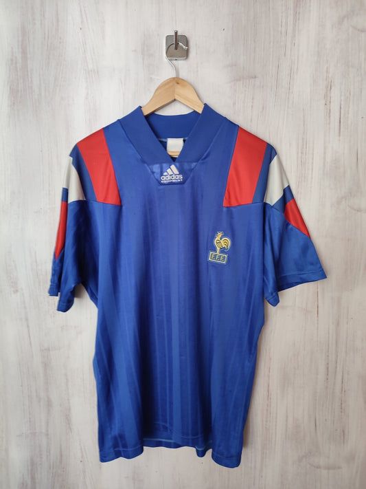 France 1992 1993 home Size L adidas shirt football jersey kit soccer Adidas tee