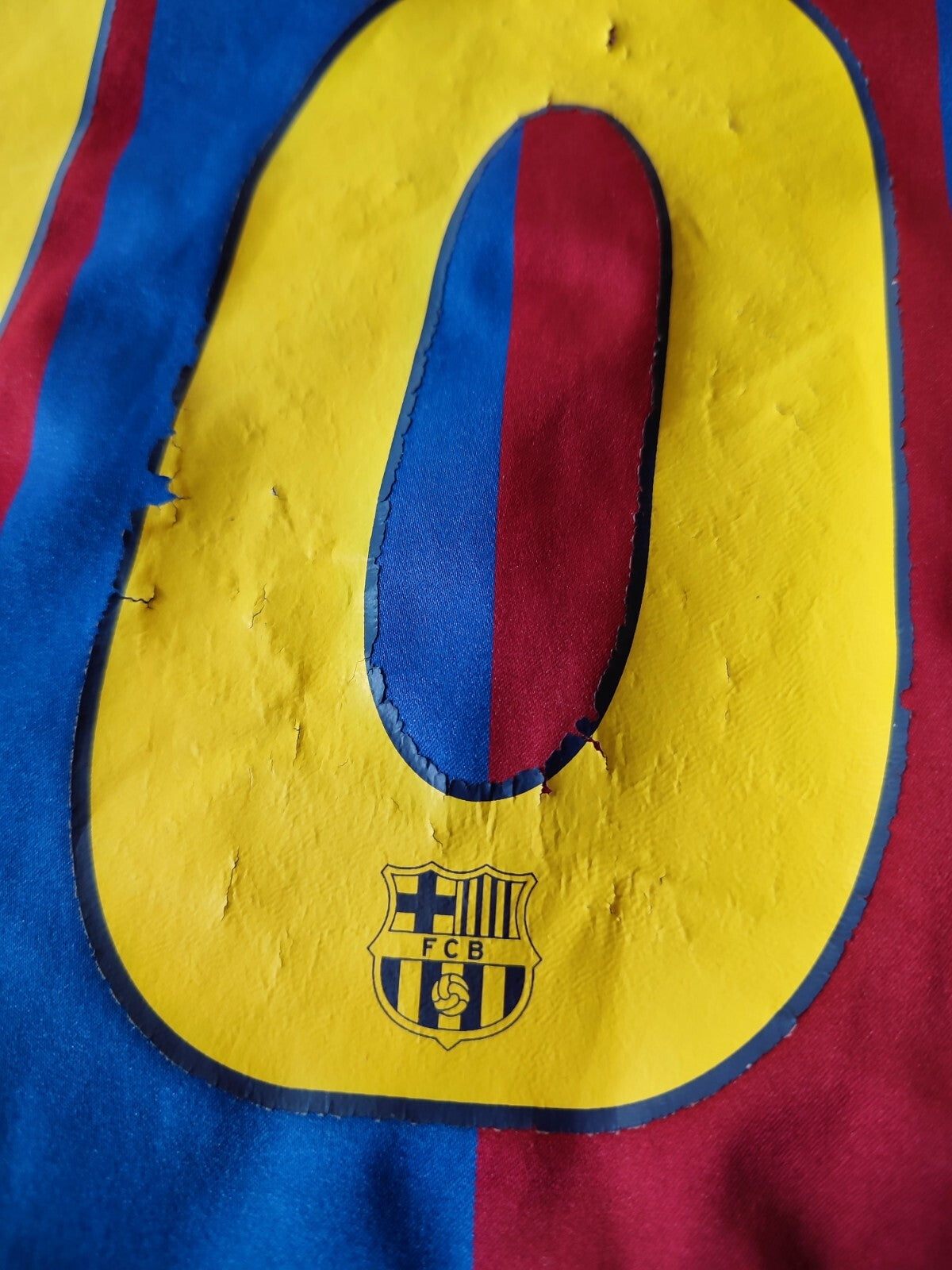 women's Barcelona 2004 2005 home Sz XL 18-20 shirt jersey kit soccer Ronaldinho