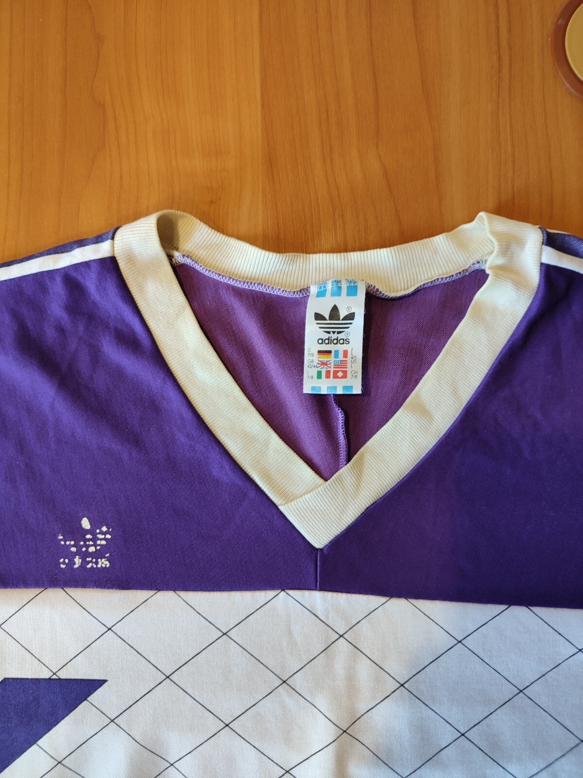 Adidas template 1980's 1990's Size L shirt kit jersey soccer football 80's 90's