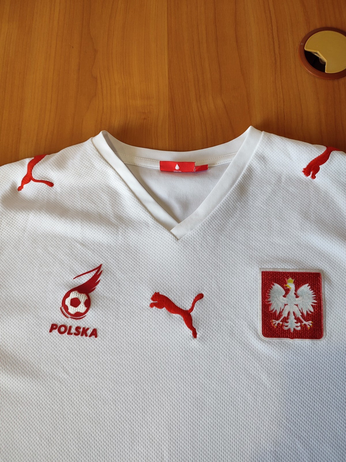 Poland 2008 home Sz XL Puma soccer shirt jersey football kit tee maillot trikot