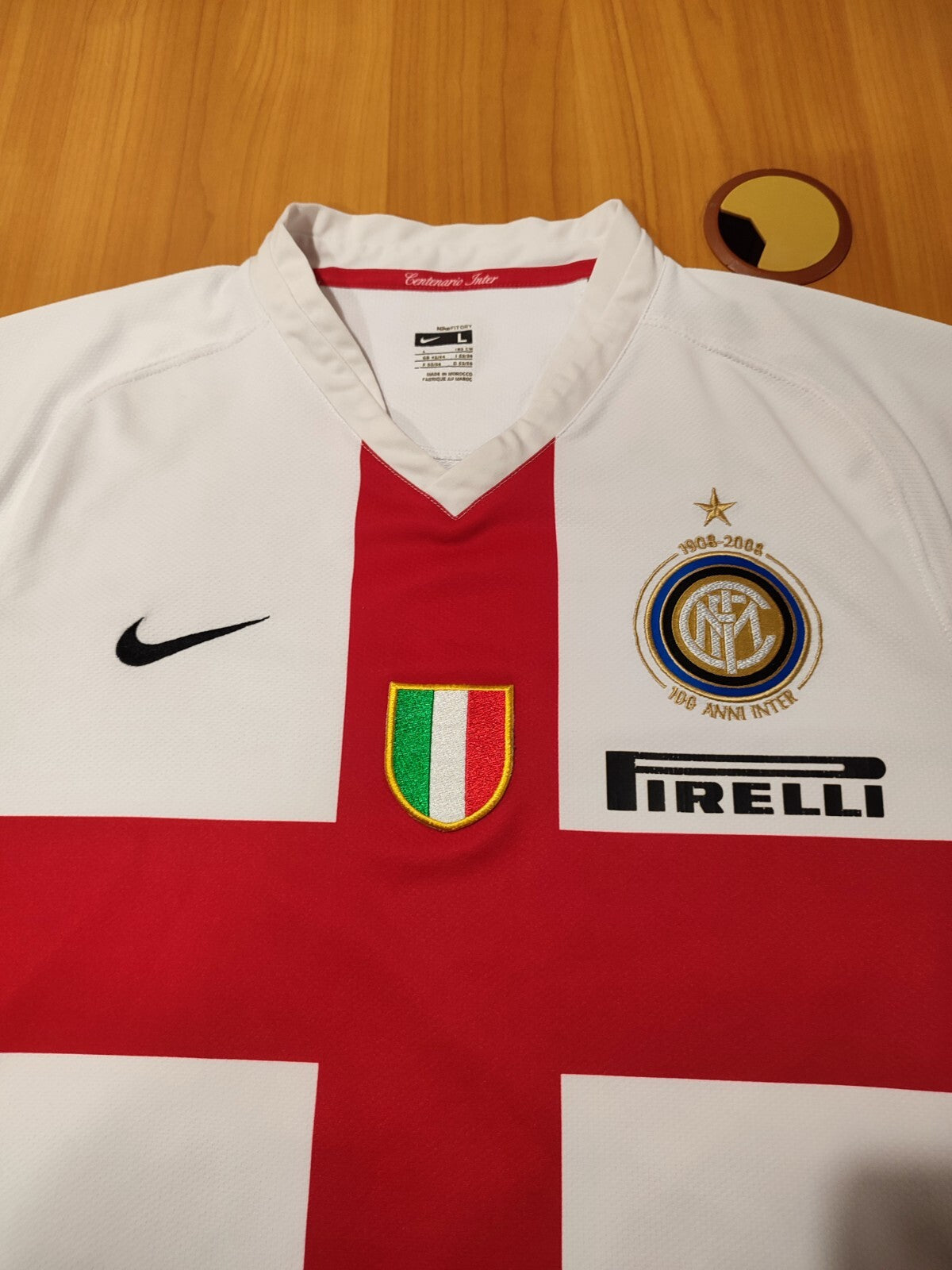 Inter Milan 2007 2008 away Sz L shirt jersey soccer football kit tee Ibrahimovic