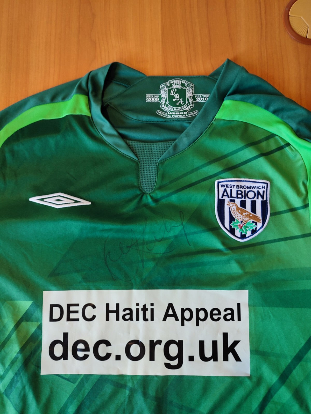 MATCH PREPARED West Bromwich Albion 2009 2010 GK shirt jersey kit tee #1 Kiely