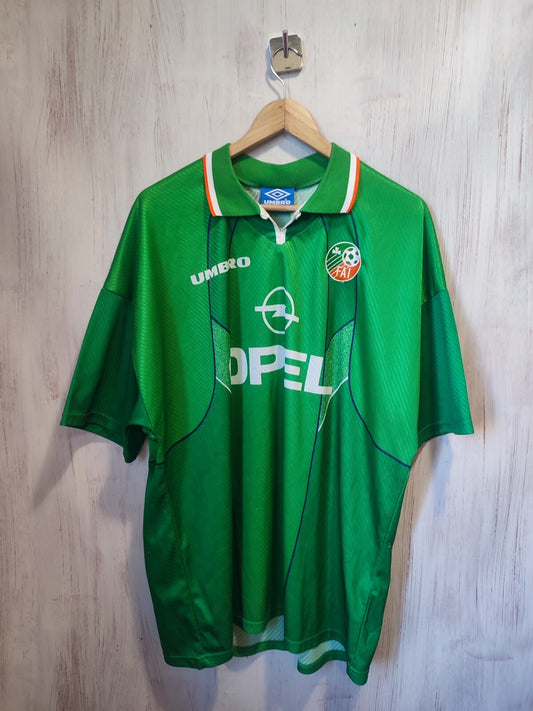 Republic of Ireland 1995 1996 home Size 2XL Umbro shirt jersey football kit XXL