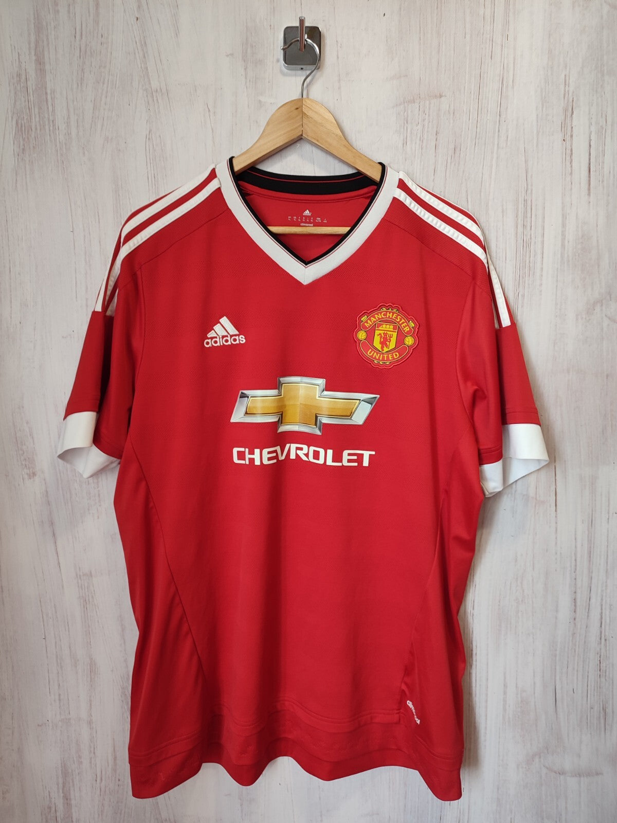 Manchester United 2015 2016 home Size XL Adidas soccer shirt jersey football kit