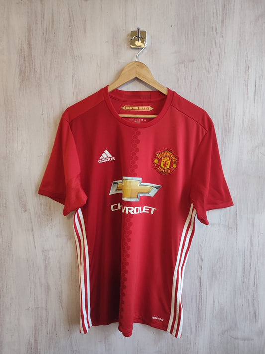 Manchester United 2016 2017 Home Sz L Adidas football soccer shirt jersey kit