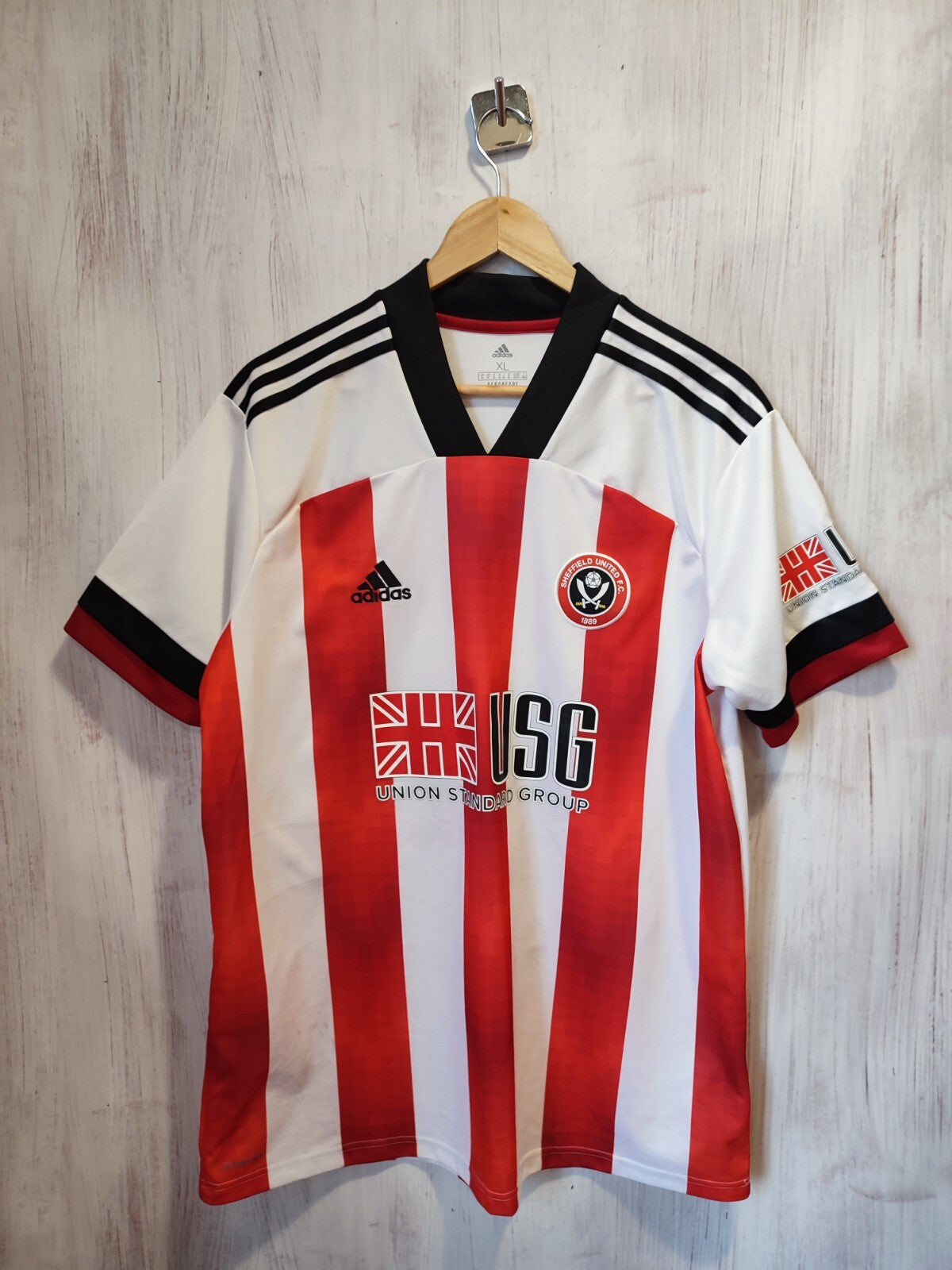 Sheffield United 2020 2021 home Size XL shirt jersey soccer football kit Adidas