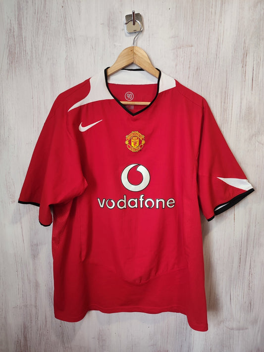 Manchester United 2004 2005 2006 home Sz XL soccer kit jersey football Solskjaer