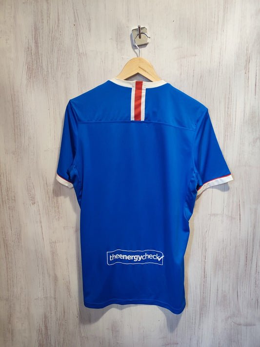 Glasgow Rangers 2020 2021 home Sz M football shirt jersey soccer Castore kit tee