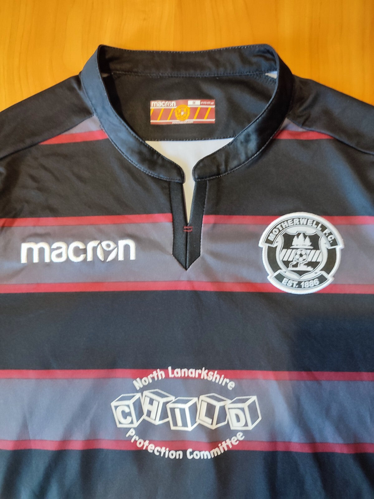 FC Motherwell 2017 2018 away #14 Size M Macron football shirt jersey soccer kit