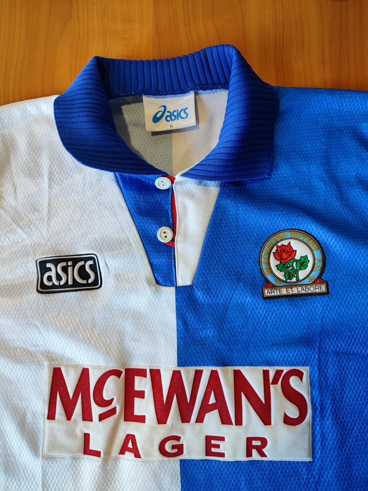 Blackburn Rovers FC 1994 1995 home Sz M soccer shirt jersey football kit Shearer