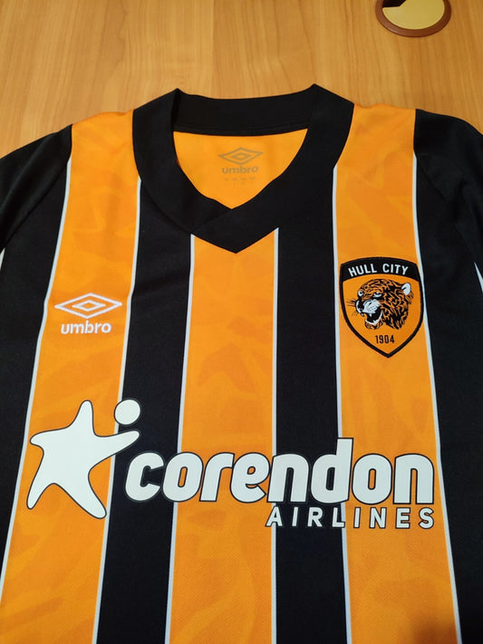 Hull City 2022 2023 home Sz L Umbro football shirt soccer jersey maillot kit tee