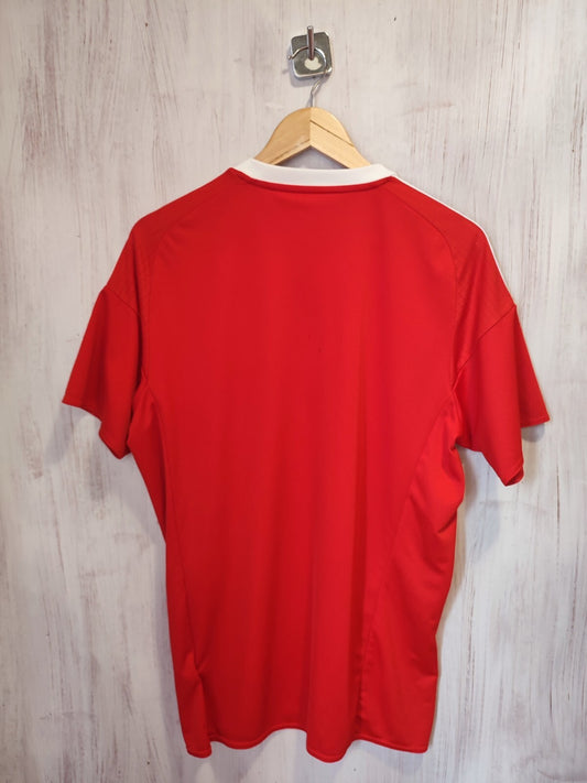 Wales national team 2016 2017 home Sz M football shirt jersey soocer kit Adidas