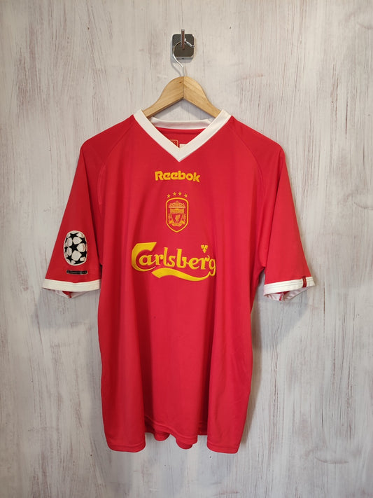 FC Liverpool 2001 2002 2003 home Sz XL shirt jersey kit soccer Champions league