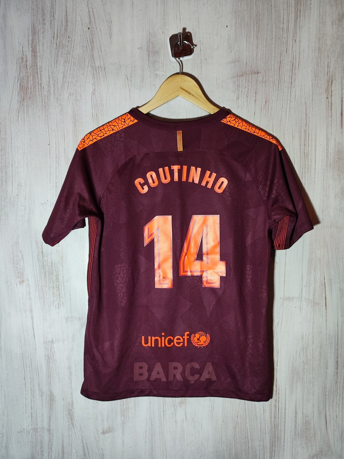 Kids 13-15Y FC Barcelona 2017 2018 third Sz XL shirt jersey 3rd kit tee Coutinho