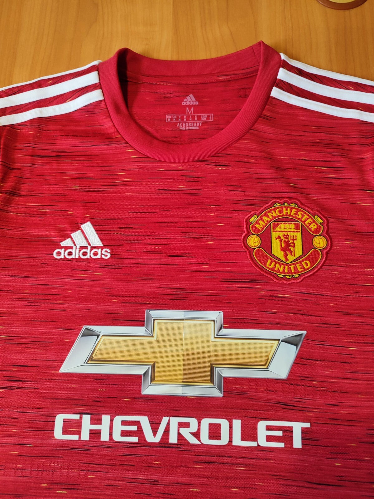 Manchester United 2020 2021 home Sz M jersey shirt soccer football kit Rashford