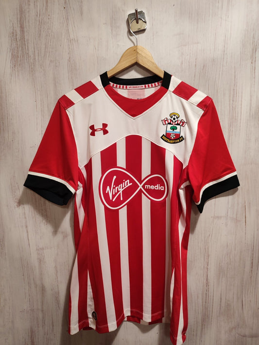 Southampton 2016 2017 home Size M Under Armour football shirt jersey Gabbiadini
