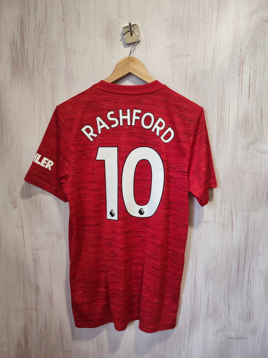 Manchester United 2020 2021 home Sz M jersey shirt soccer football kit Rashford