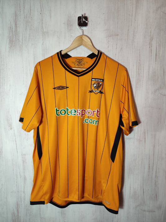 Hull City 2009 2010 home Size XL Umbro football shirt soccer jersey maillot kit
