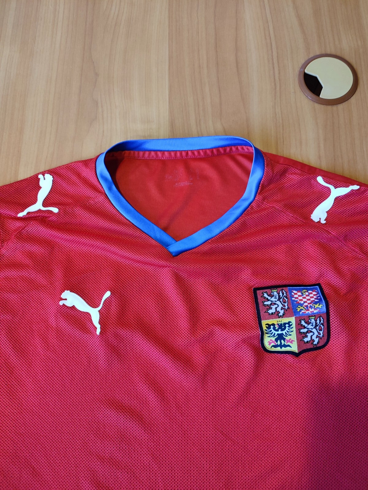 Czech Republic 2008 2009 home Sz XL Puma shirt jersey football soccer kit trikot