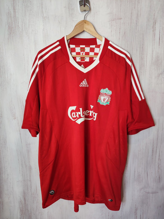 FC Liverpool 2008 2009 2010 home Sz 2XL shirt soccer football jersey XXL Gerrard