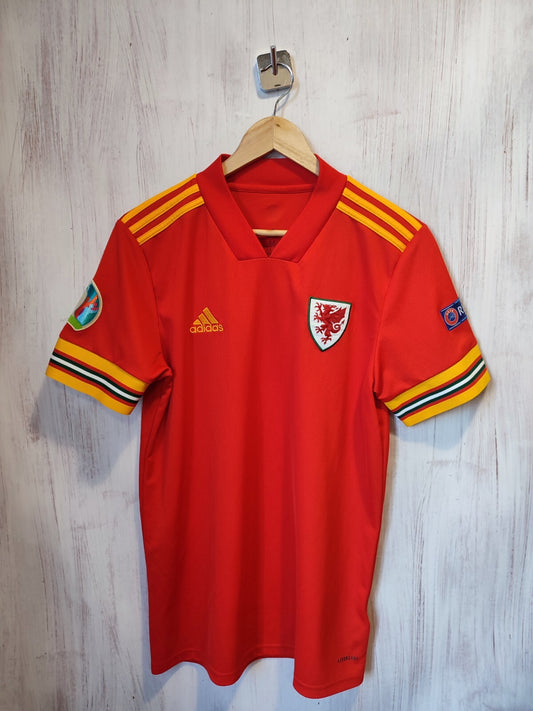 Wales team 2020 2021 home Size M Adidas football shirt jersey soocer kit trikot