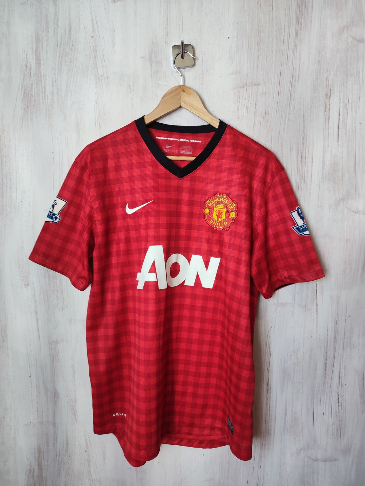 Manchester United 2012 2013 home Sz L Nike shirt jersey soccer football kit tee