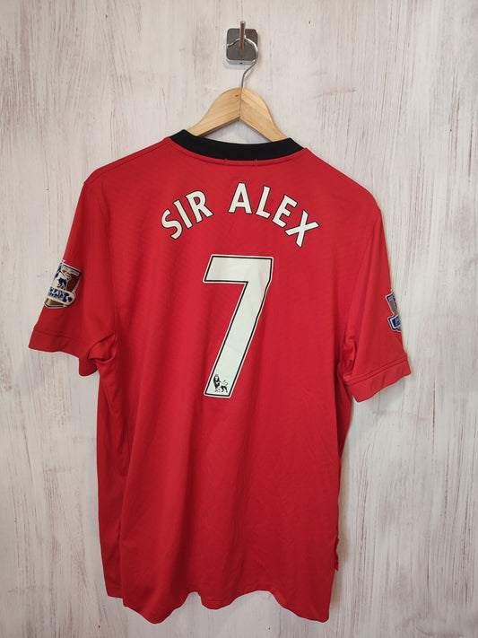 Manchester United 2009 2010 home Sz L Nike soccer kit shirt jersey Alex Ferguson