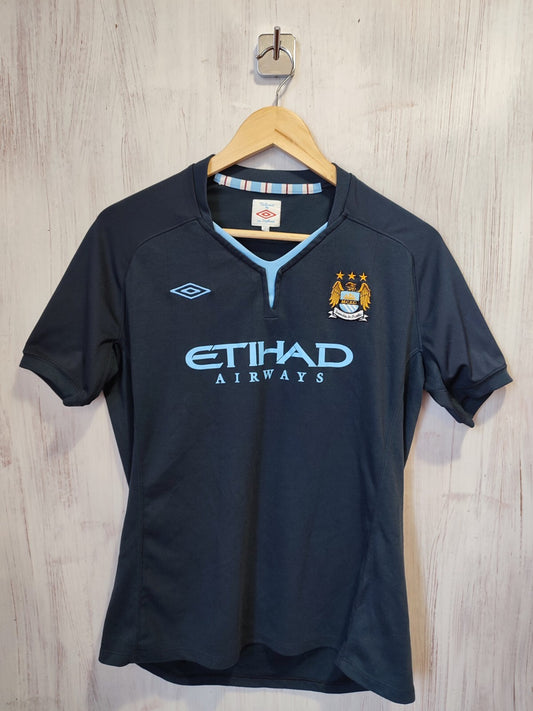 Women's Manchester City 2010 2011 away Sz L Umbro shirt jersey football kit