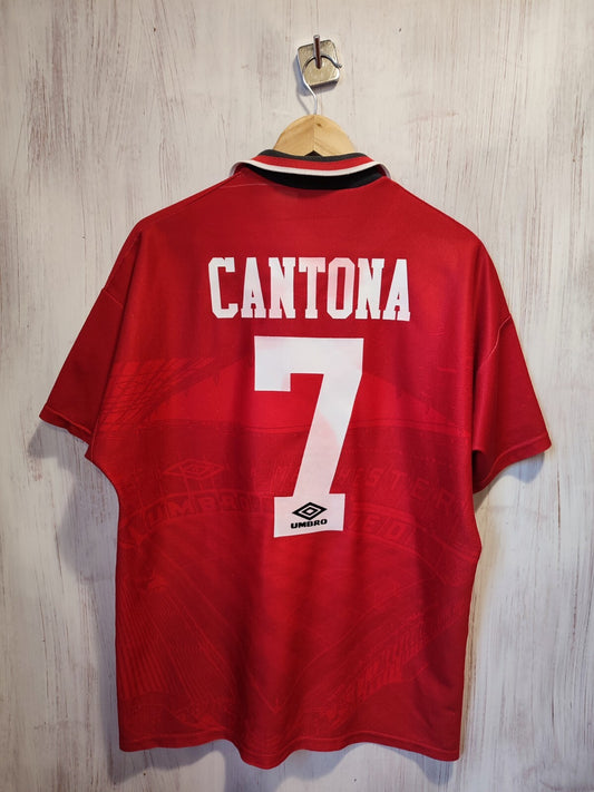 Manchester United 1994 1996 home Size L football shirt jersey soccer kit Cantona