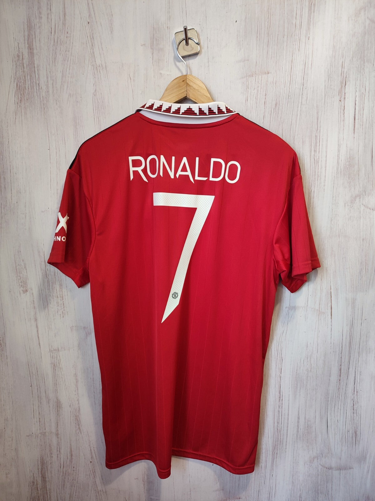 Manchester United 2022 2023 home Sz L Adidas soccer shirt jersey kit tee Ronaldo