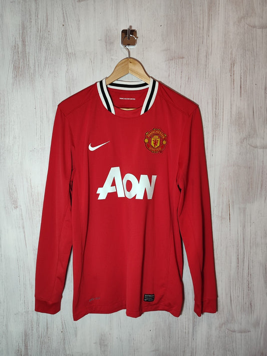 Manchester United 2011 2012 home Sz M shirt jersey football soccer maillot L/S
