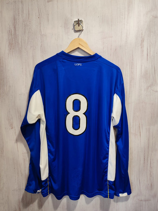 Leicester City 2010 2011 home Sz XL Burrda shirt jersey soccer football kit L/S