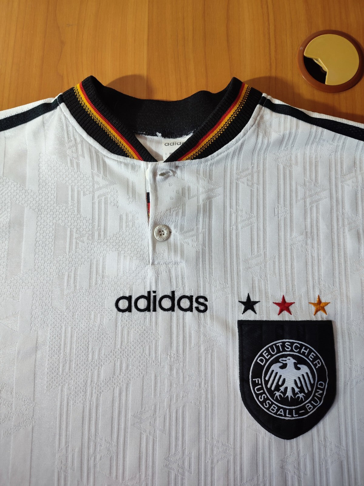 Germany 1996 1997 1998 home Sz L Adidas Deutschland shirt jersey soccer kit tee