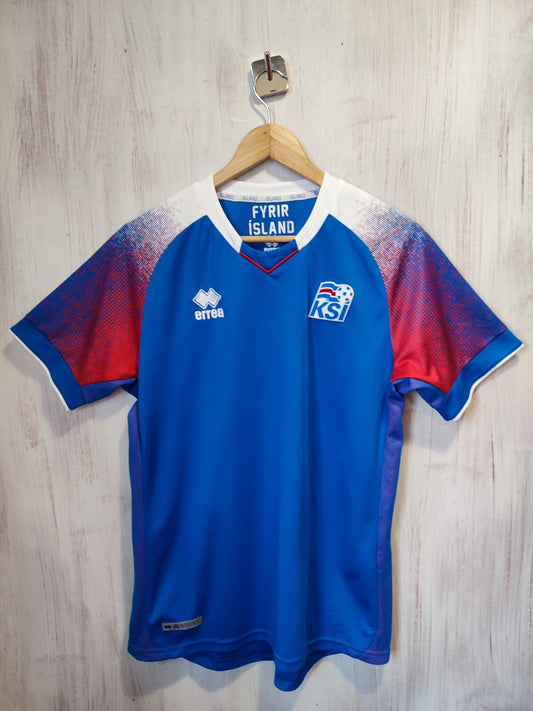 Iceland 2018 2019 2020 home Size M shirt jersey football soccer kit tee Errea