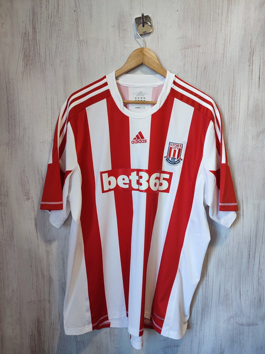 AUTHENTIC Stoke City 2012 2013 home Sz 2XL football shirt jersey XXL Adidas kit