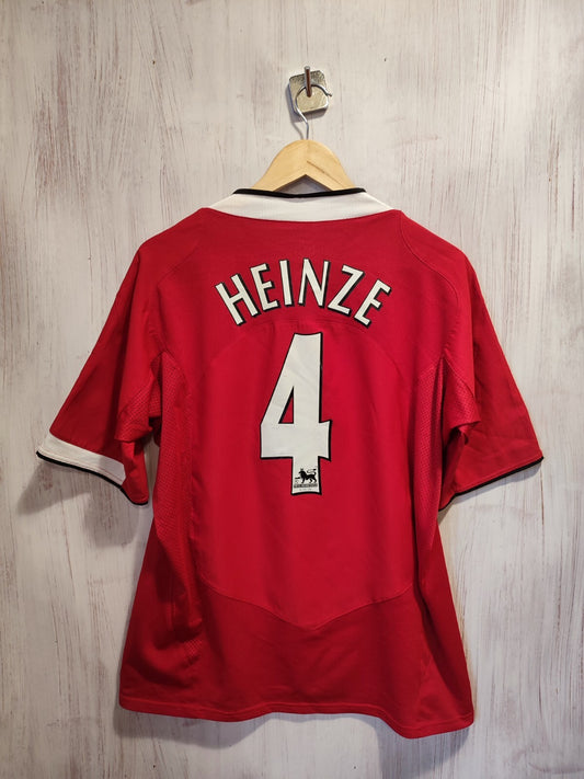 Manchester United 2004 2005 2006 home Size L soccer shirt jersey football Heinze