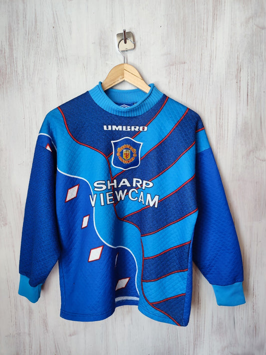 YOUTH Manchester United 1995 1996 goalkeeper Size Y kit shirt jersey football GK